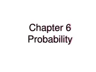 Chapter 6 Probability