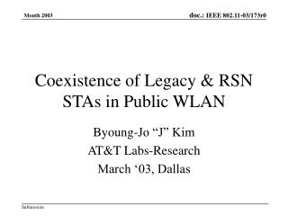 Coexistence of Legacy &amp; RSN STAs in Public WLAN