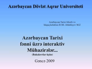Azərbaycan Dövlət Aqrar Universiteti