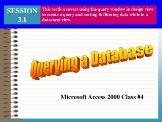 Querying a Database