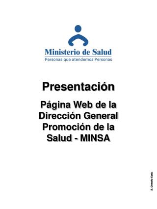 Presentación Página Web de la Dirección General Promoción de la Salud - MINSA
