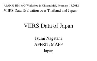 VIIRS Data of Japan