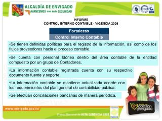 INFORME CONTROL INTERNO CONTABLE - VIGENCIA 2008