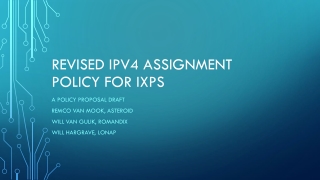 Revised ipv4 assignment poli c y for ixps