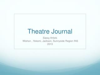 Theatre Journal