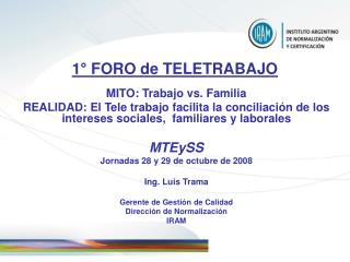 1° FORO de TELETRABAJO