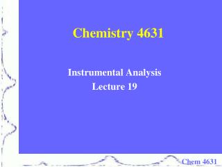 Chemistry 4631