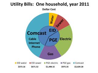 Utility Bills: One household, year 2011