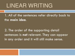 Linear Writing