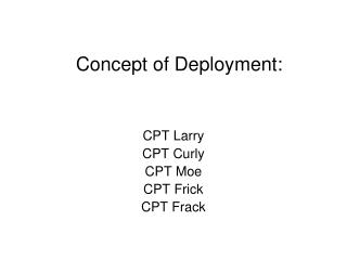 Concept of Deployment: