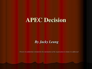 APEC Decision