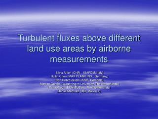 Turbulent fluxes above different land use areas by airborne measurements