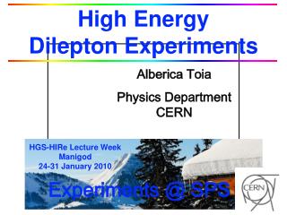 High Energy Dilepton Experiments