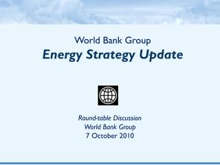 World Bank Group Energy Strategy Update