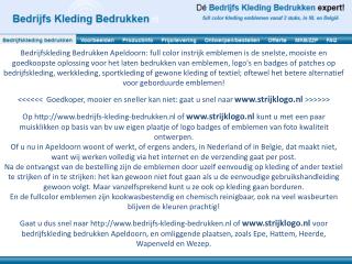 Voor wie zijn onze full color strijk emblemen geschikt en met welk doel? Zie strijklogo.nl :