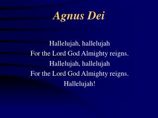 Agnus Dei