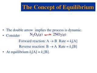 The double arrow implies the process is dynamic. Consider