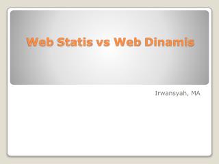 Web Statis vs Web Dinamis