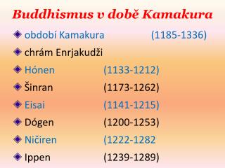 Buddhismus v době Kamakura