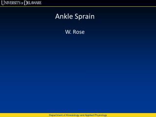 Ankle Sprain W. Rose