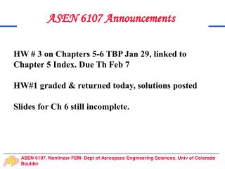 ASEN 6107 Announcements