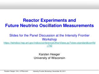 Reactor Experiments and Future Neutrino Oscillation Measurements