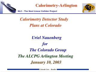 Calorimetry-Arlington