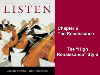 Chapter 6 The Renaissance