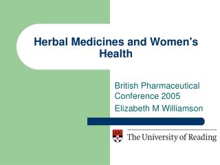 Herbal Medicines and Women's Health