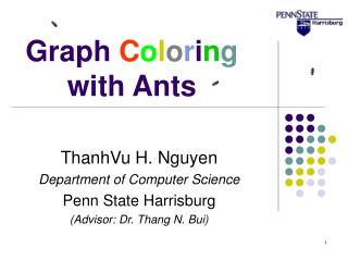 Graph C o l o r i n g with Ants
