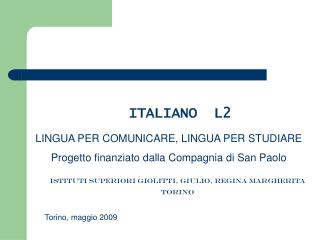 ITALIANO L2