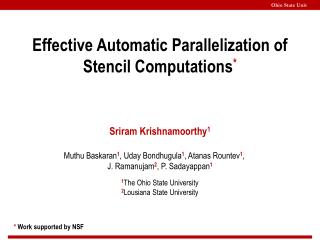 Effective Automatic Parallelization of Stencil Computations *