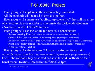 T-61.6040: Project