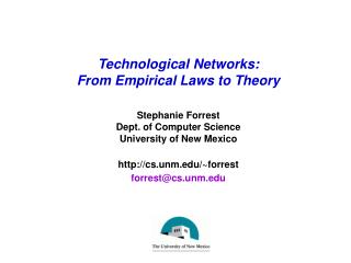 UNM CS Dept. Profile