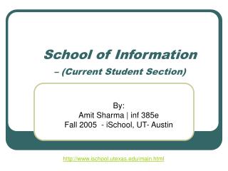 School of Information – (Current Student Section)