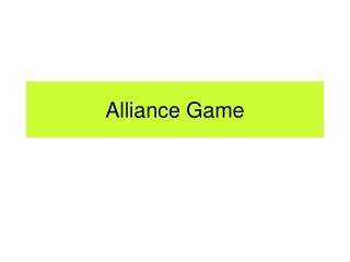 Alliance Game