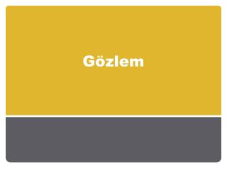 Gözlem