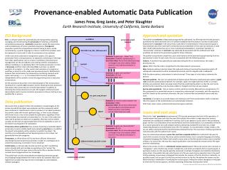Provenance-enabled Automatic Data Publication