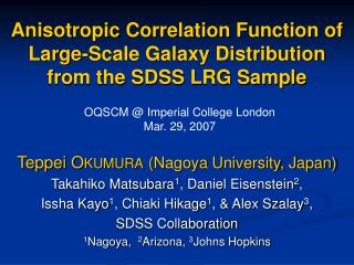 Anisotropic Correlation Function of Large-Scale Galaxy Distribution from the SDSS LRG Sample