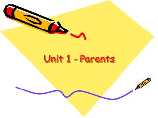 Unit 1 - Parents
