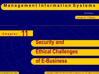 Security and Ethical Challenges of E-Business