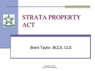 STRATA PROPERTY ACT