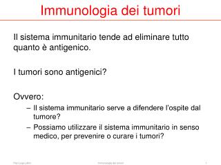 Immunologia dei tumori
