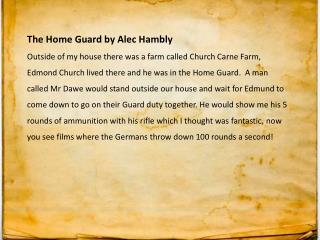 The Home Guard by Alec Hambly