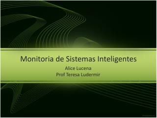 Monitoria de Sistemas Inteligentes