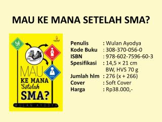 MAU KE MANA SETELAH SMA?