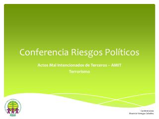 Conferencia Riesgos Políticos