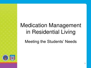 Medication Management in Residential Living