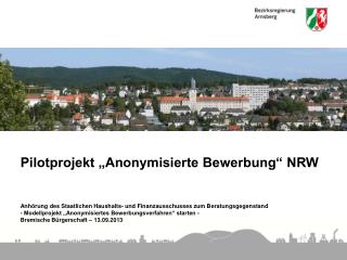 Pilotprojekt „Anonymisierte Bewerbung“ NRW
