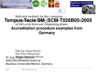 Accreditation procedure examples from Germany